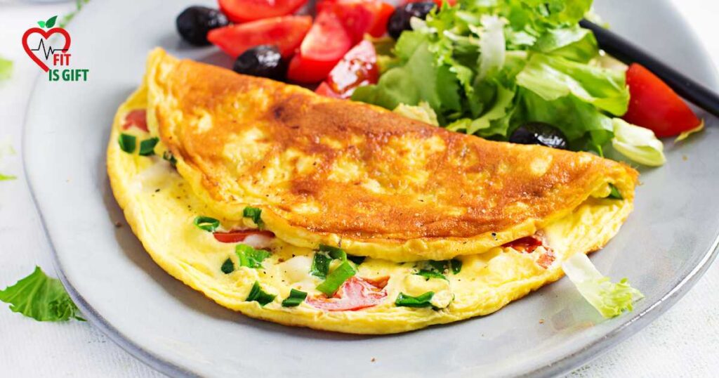 Veggie and Cheese Omelette (300 calories) - How To Make A Healthy 1000 Calorie Breakfast