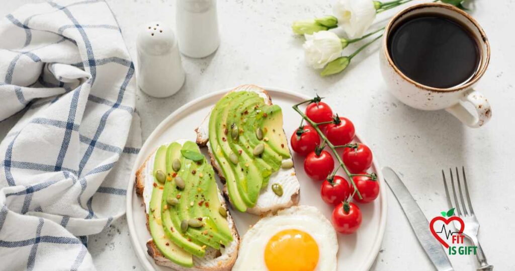 Coffee with Avocado Toast with Eggs - How To Make Healthy Breakfast With Coffee